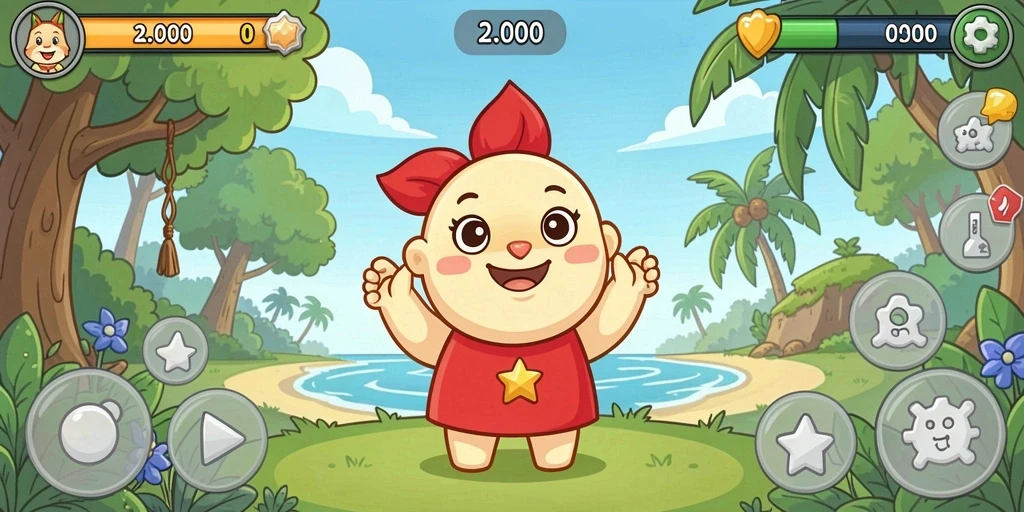 Screenshot tampilan awal gameplay yang menarik.