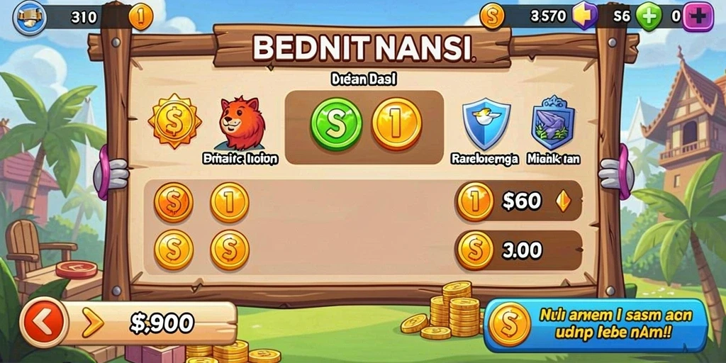 Tampilan antarmuka game yang menarik dan mudah digunakan.