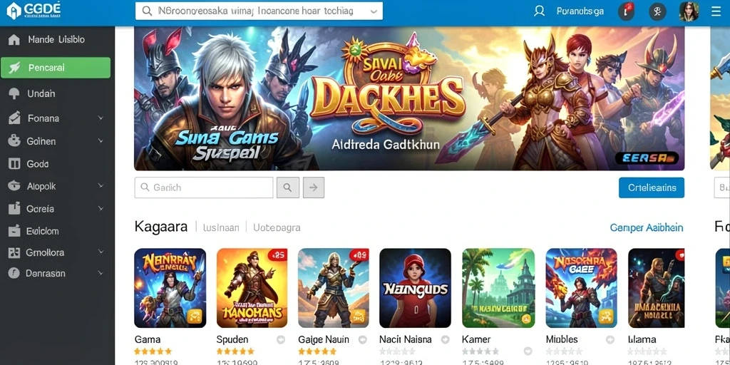 Screenshot menunjukkan tampilan karakter utama yang penuh warna.