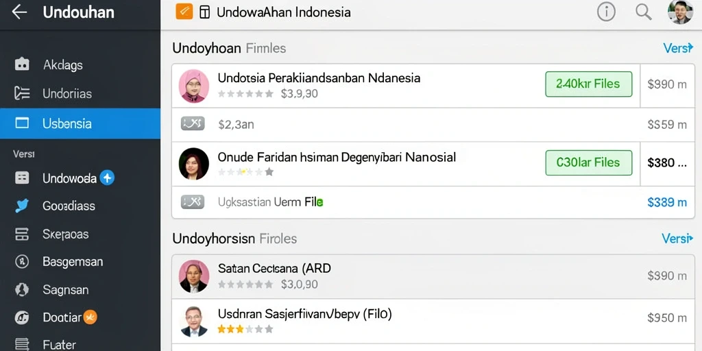 Tampilan home screen aplikasi yang menarik.