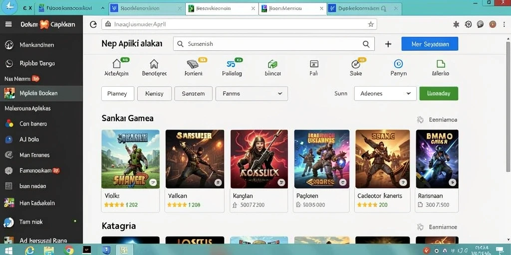 Tampilan menu utama yang intuitif dan menarik.