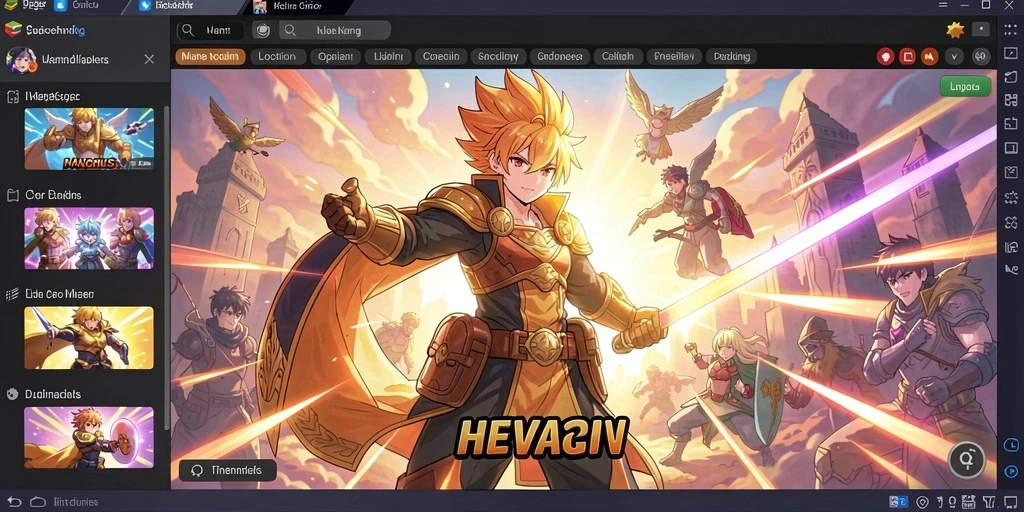 Screenshot menunjukkan karakter utama dalam aksi petualangan.